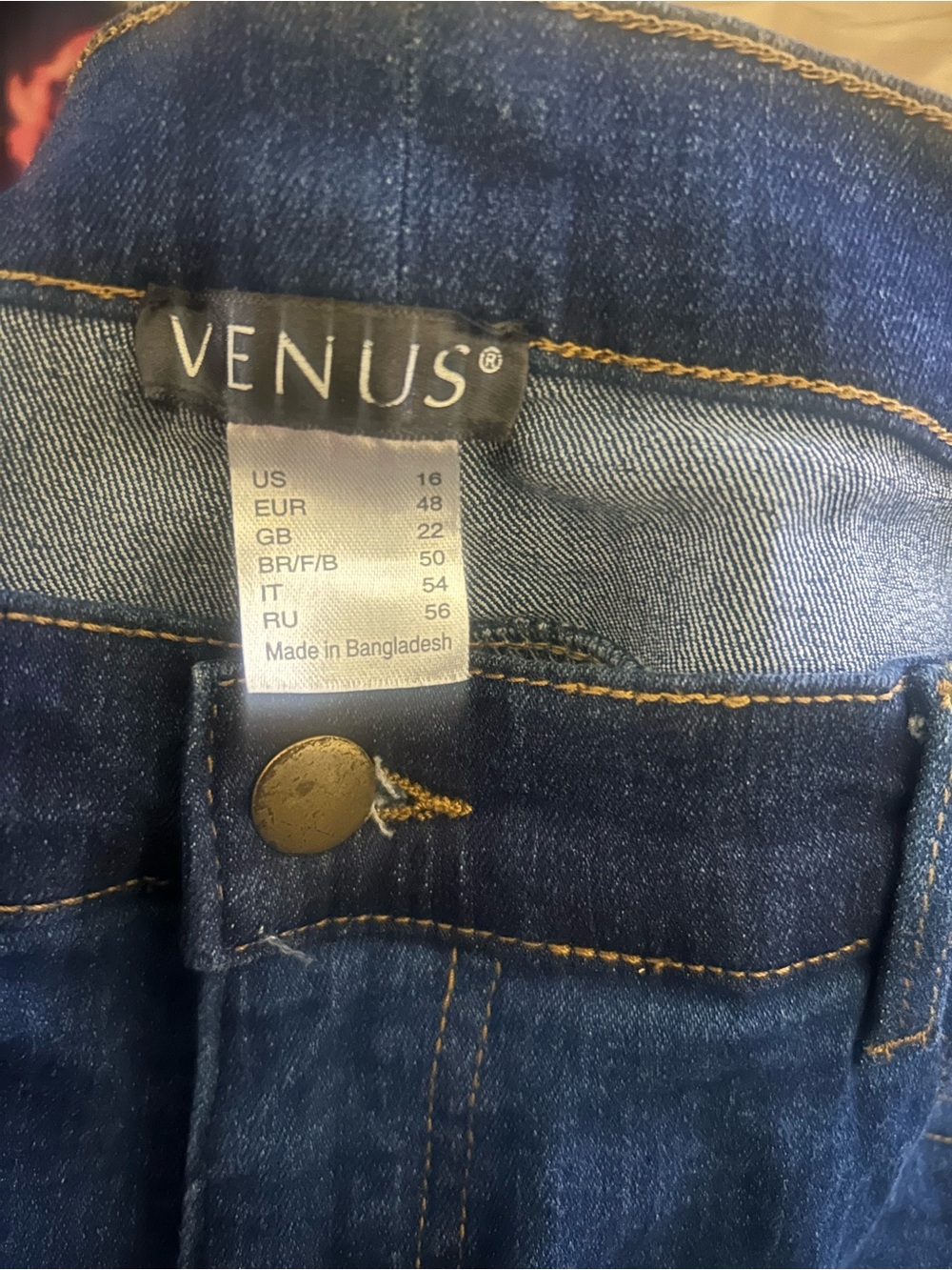 VENUS women’s Indigo Blue Denim Jeans with Contrast Stitching 16